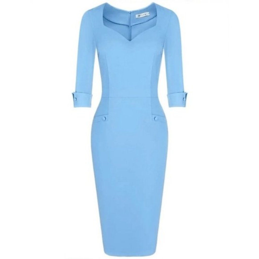 Women's Classy Pencil Dress Light Blue